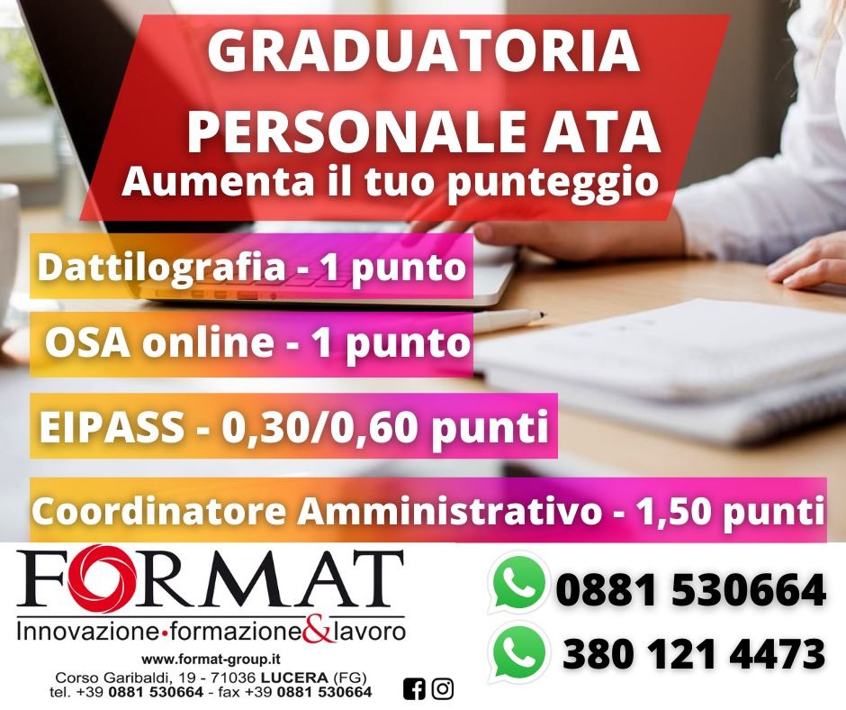 GRADUATORIA PERSONALE ATA - Aumenta il punteggio