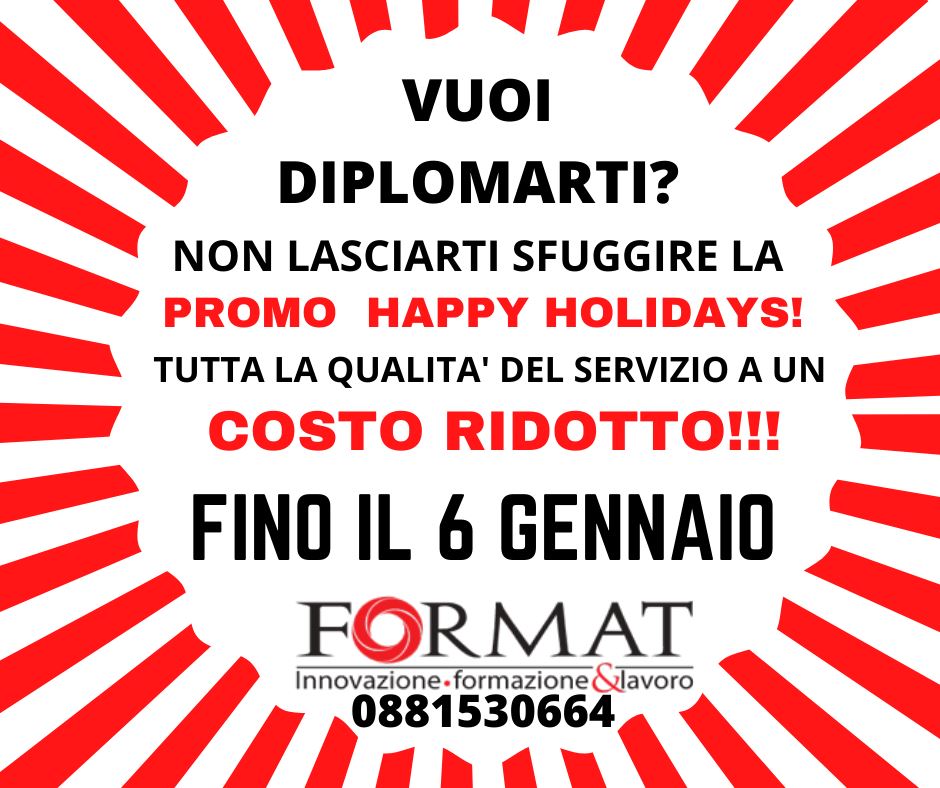 VUOI DIPLOMARTI? NON LASCARTI SFUGGIRE LA PROMO