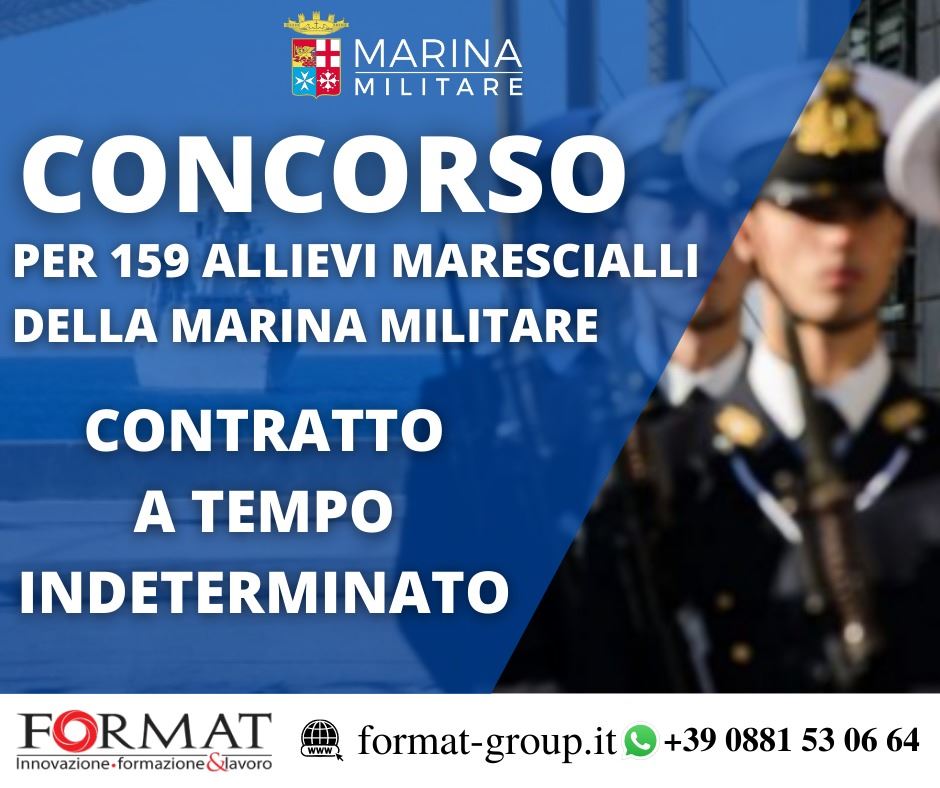 CONCORSO PER 159 ALLIEVI MARESCALLI DELLA MARINA MILITARE
