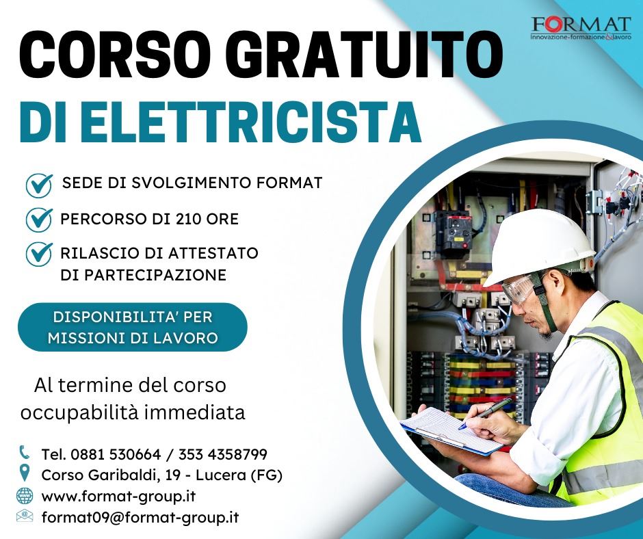 CORSO GRATUITO DI ELETTRICISTA