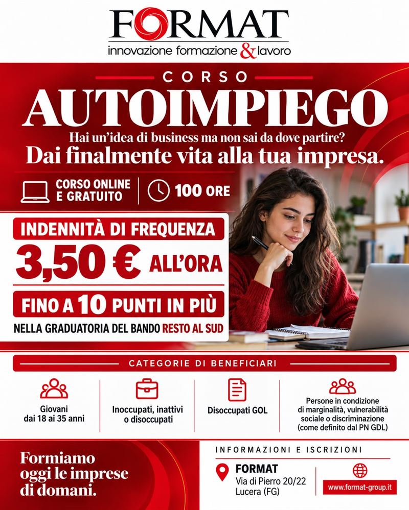 CORSO SULL'AUTOIMPIEGO 