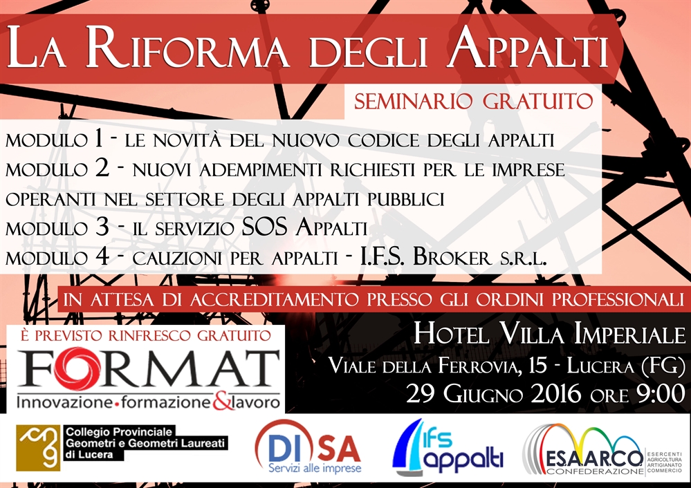LA RIFORMA DEGLI APPALTI