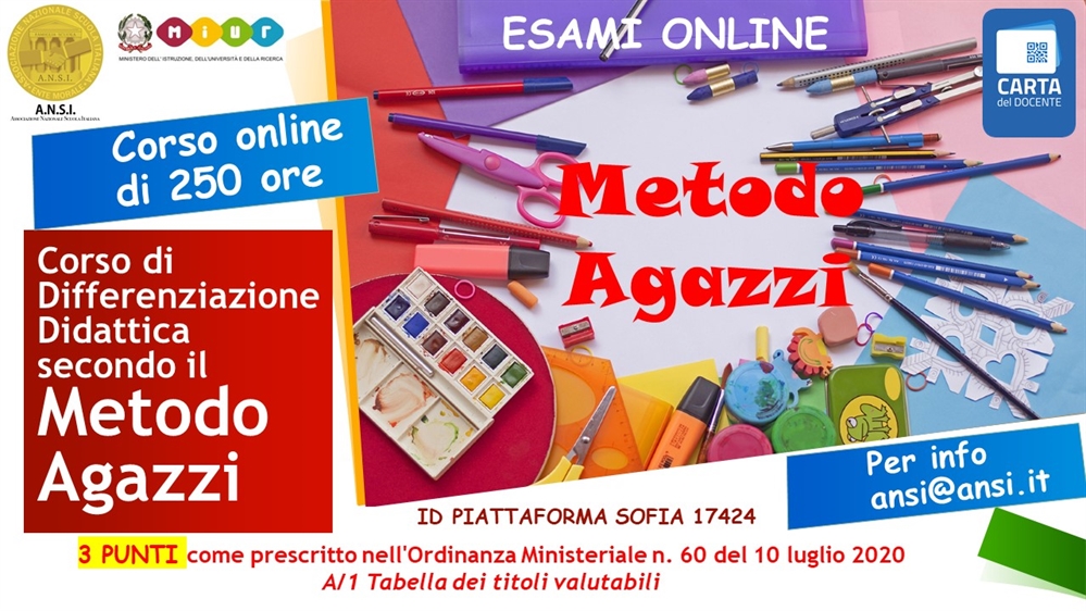 CORSO DI DIFFERENZIAZIONE DIDATTICA SECONDO IL METODO AGAZZI