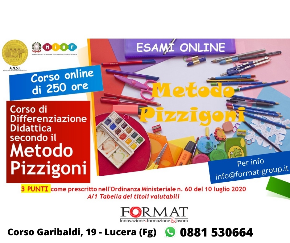 CORSO DI DIFFERENZIAZIONE DIDATTICA SECONDO IL METODO PIZZIGONI