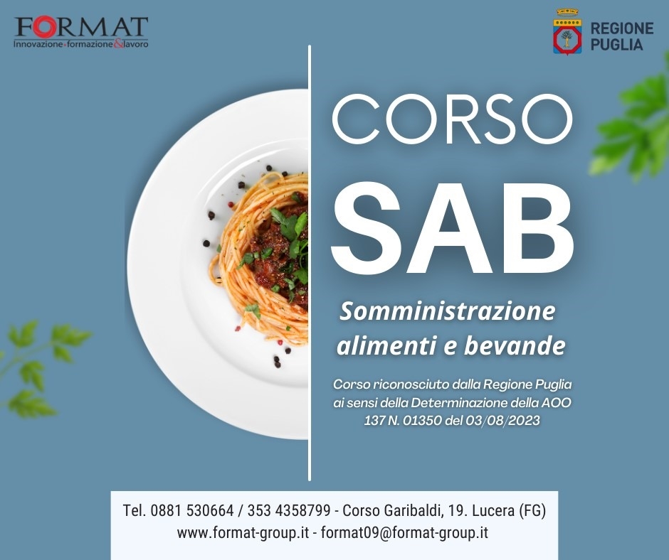 CORSO SAB - Somministrazione alimenti e bevande 
