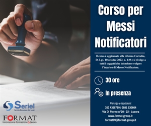 CORSO PER MESSI NOTIFICATORI 